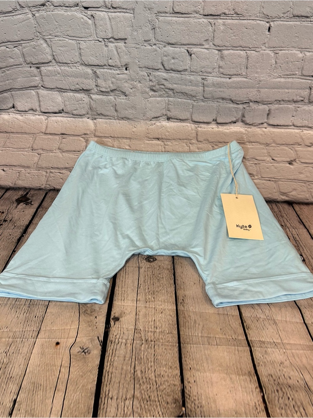 Kyte Baby Powder Blue Bamboo Harem Shorts